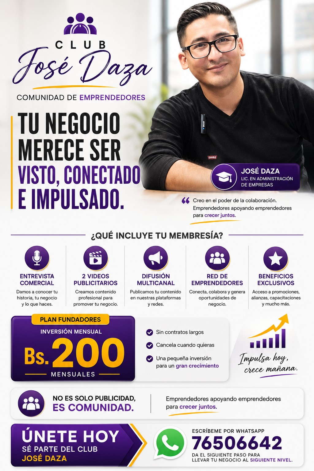 Presentación de José Daza y el Club